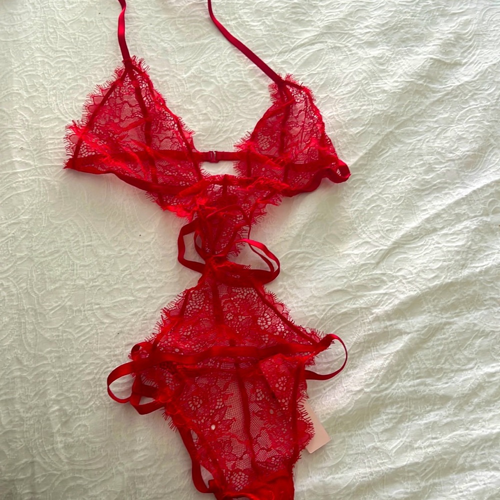 Victoria’s Secret - Red Lace Lingerie - NWT - Size Med
